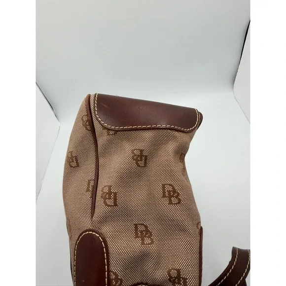 Dooney & Bourke Small Double Handle Tote Monogram Canvas Leather Brown HK51Q BN - Picture 12 of 12